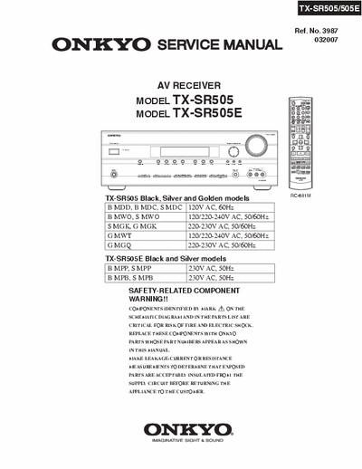 Onkyo TX-SR505 Receiver